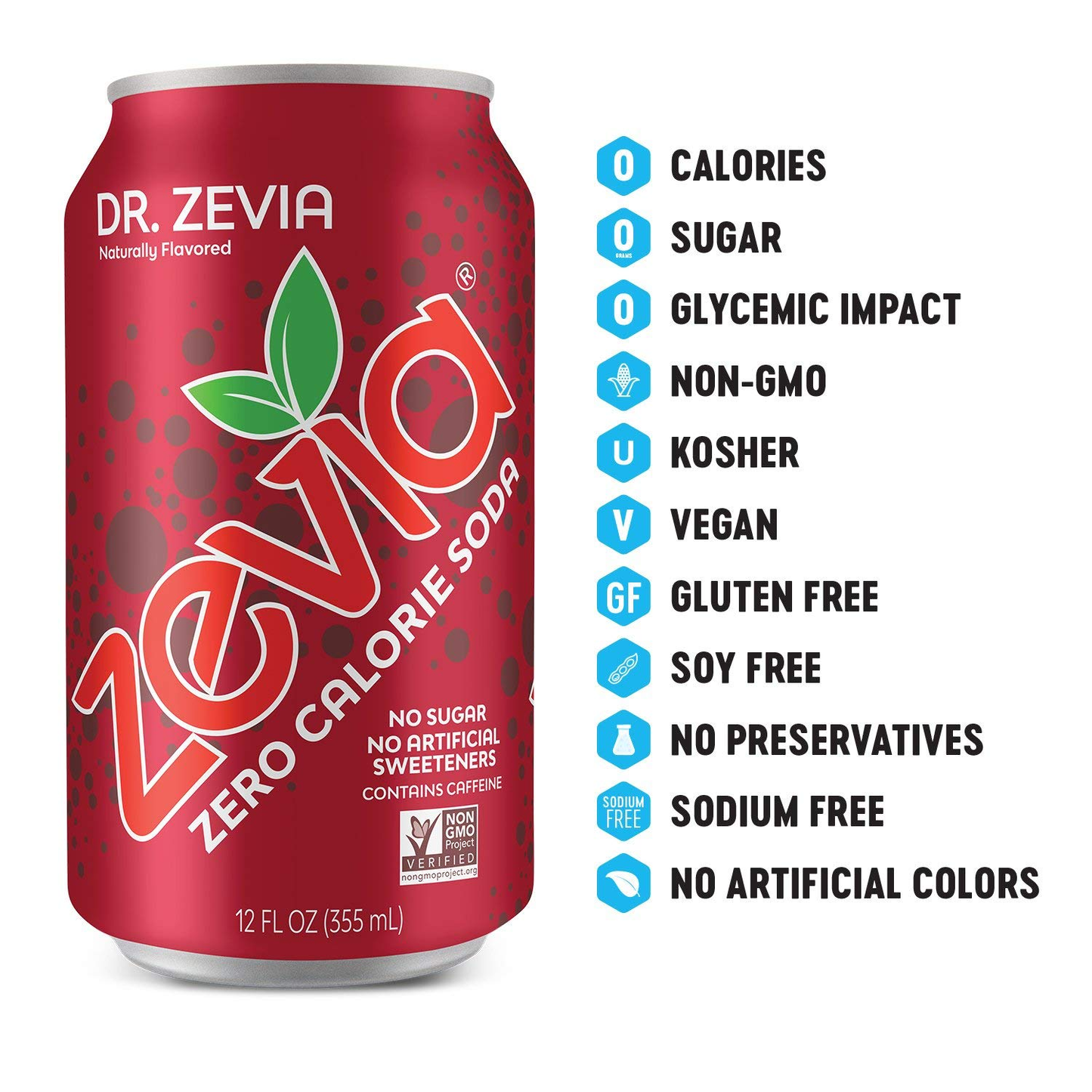 Zero Calorie Soda, Rainbow Variety Pack, 12 Ounce Cans (Pack of 24)