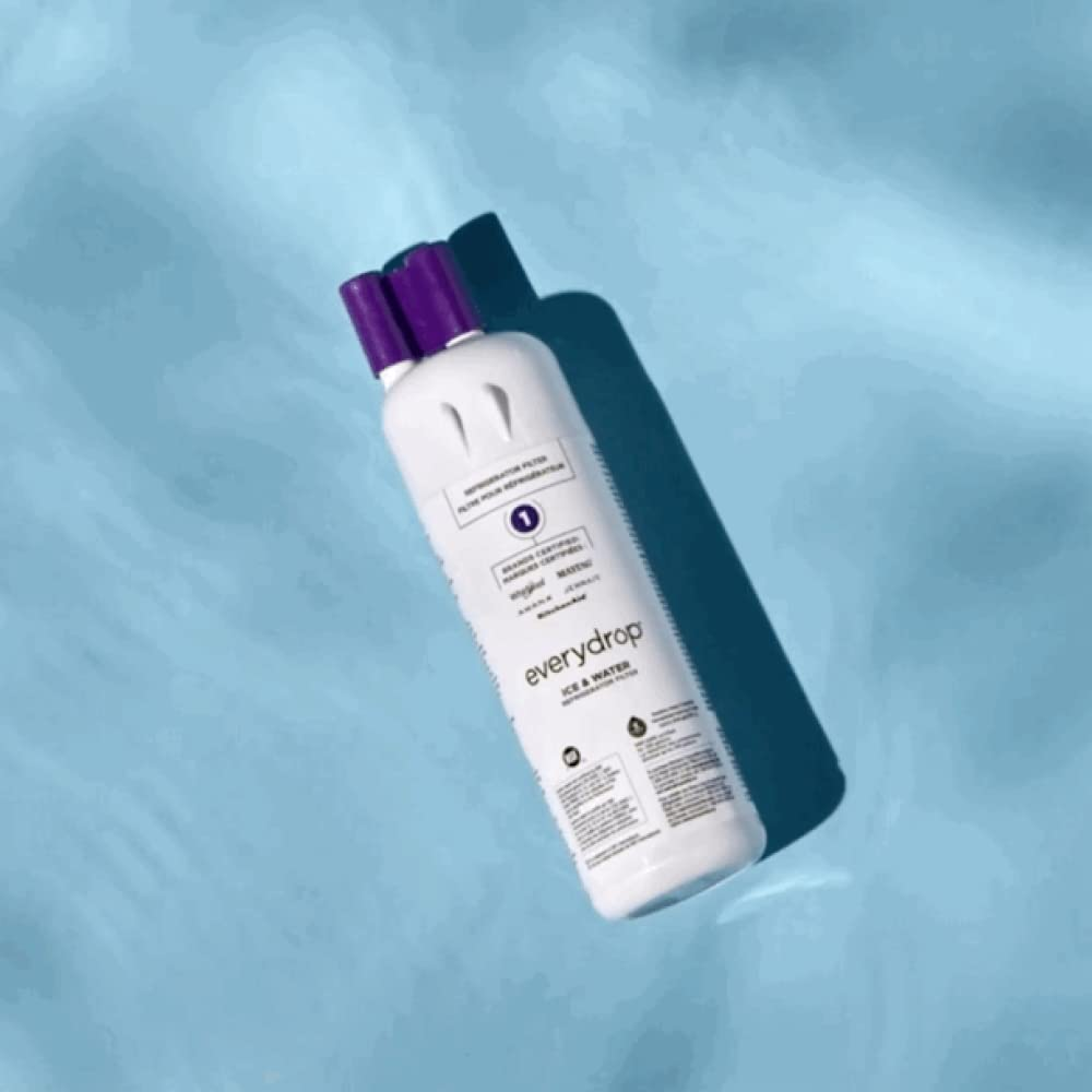 by Whirlpool Ice and Water Refrigerator Filter 1, EDR1RXD1, Single-Pack , Purple