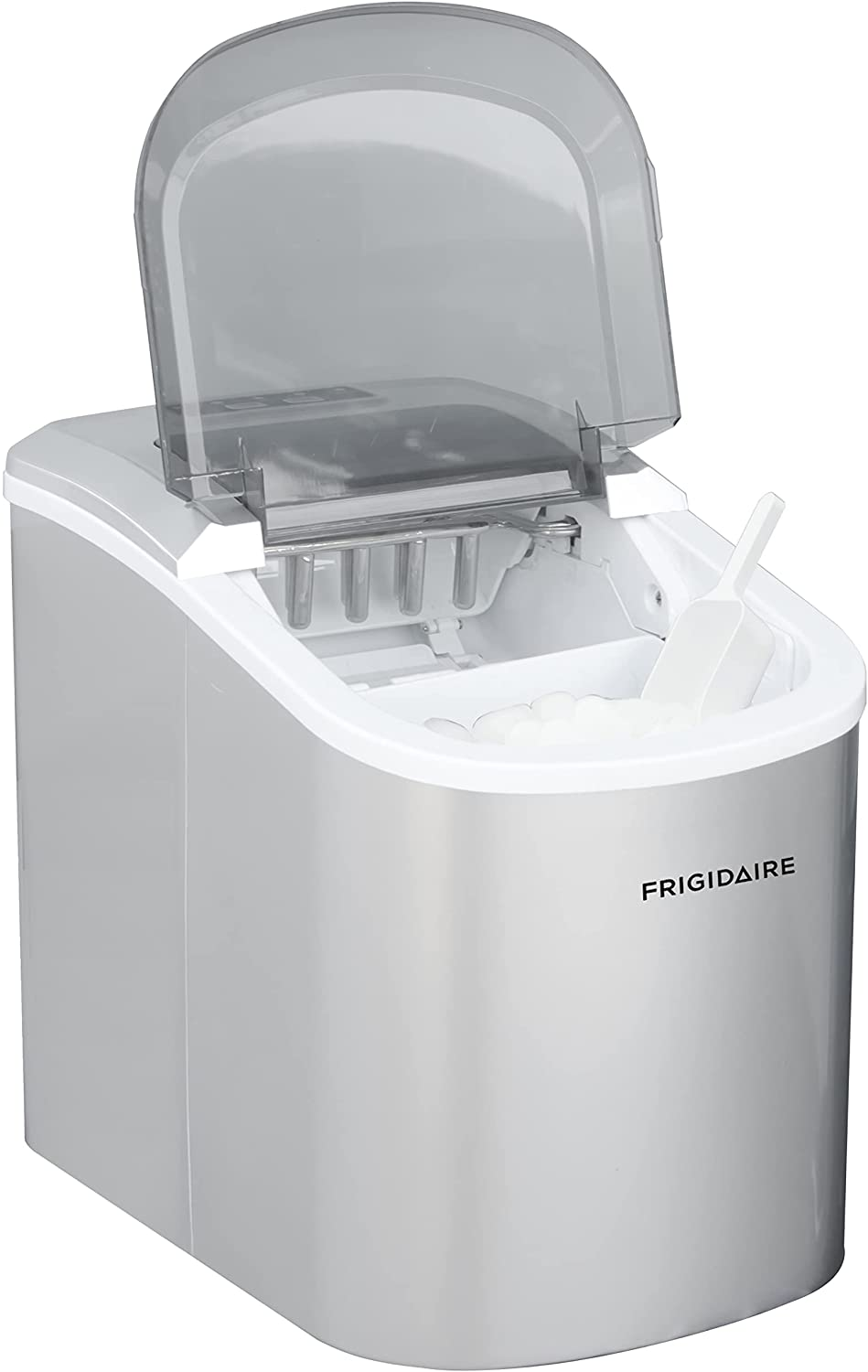 Efic189-Silver Compact Ice Maker, 26 Lb per Day, Silver (Packaging May Vary)