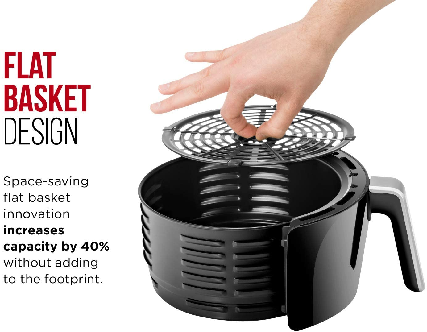 Small, Compact Air Fryer Healthy Cooking, 2 Qt, Nonstick, User Friendly and Adjustable Temperature Control W/ 60 Minute Timer & Auto Shutoff, Dishwasher Safe Basket, BPA - Free, Black