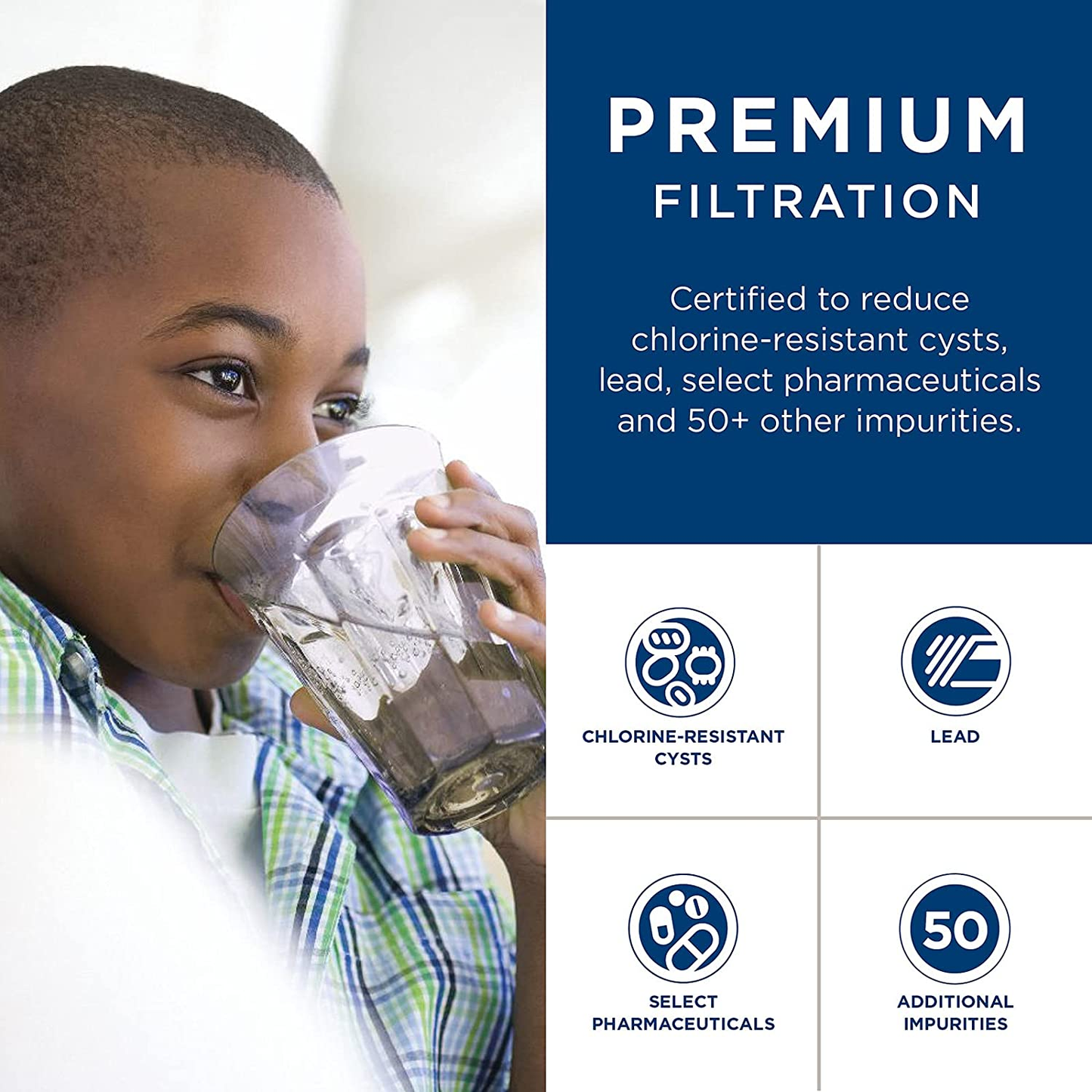 RPWFE Refrirator Water Filter | Certified to Reduce Lead, Sulfur, and 50+ Other Impurities | Replace Every 6 Months for Best Results | Pack of 1