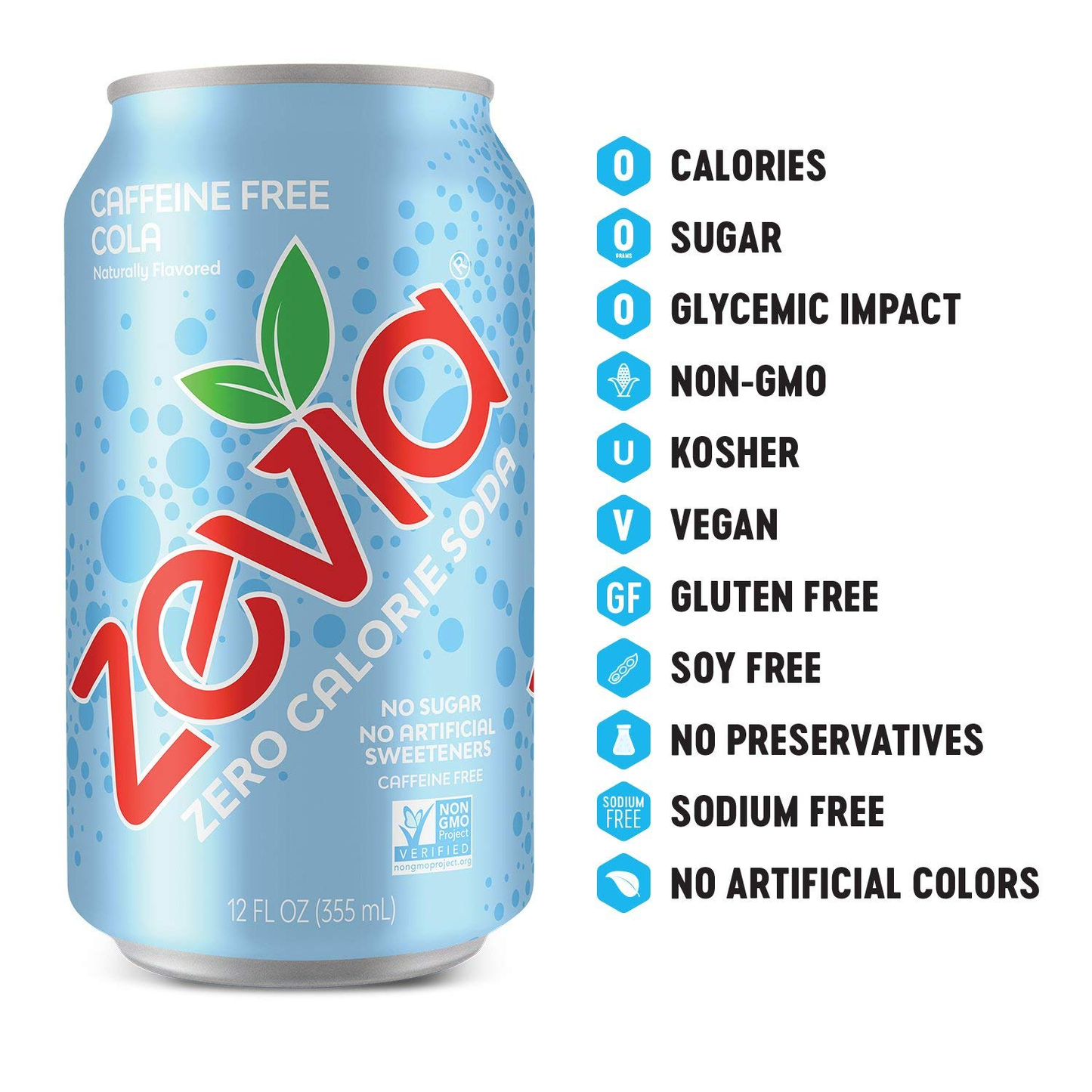 Zero Calorie Soda, Rainbow Variety Pack, 12 Ounce Cans (Pack of 24)