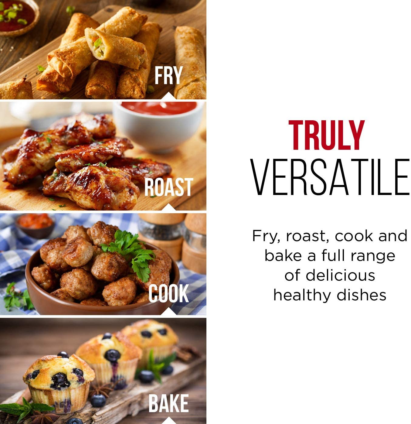 Small, Compact Air Fryer Healthy Cooking, 2 Qt, Nonstick, User Friendly and Adjustable Temperature Control W/ 60 Minute Timer & Auto Shutoff, Dishwasher Safe Basket, BPA - Free, Black