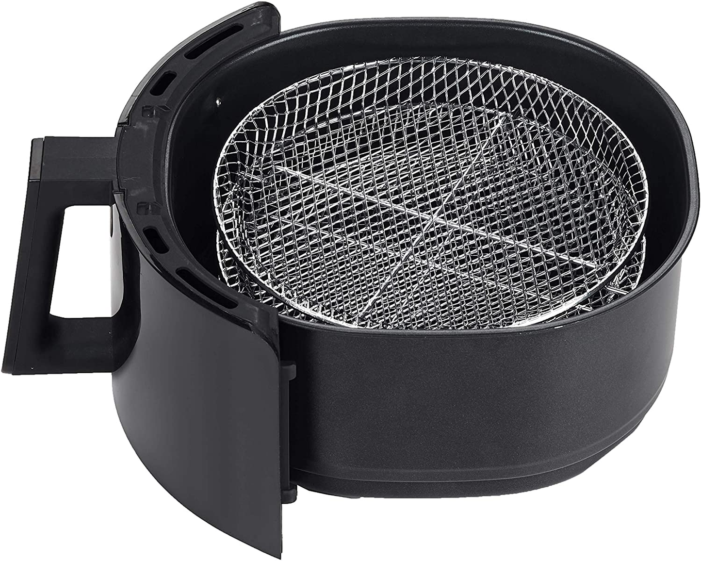 GW22956 7-Quart Electric Air Fryer with Dehydrator & 3 Stackable Racks, Led Digital Touchscreen with 8 Functions + Recipes, 7.0-Qt, Black/Silver