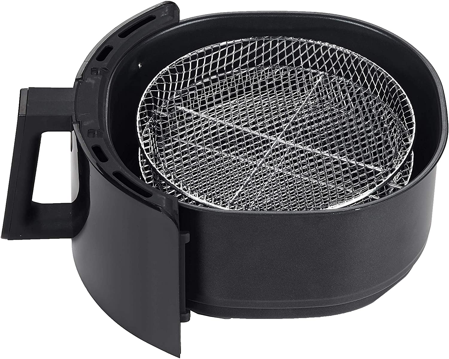 GW22956 7-Quart Electric Air Fryer with Dehydrator & 3 Stackable Racks, Led Digital Touchscreen with 8 Functions + Recipes, 7.0-Qt, Black/Silver