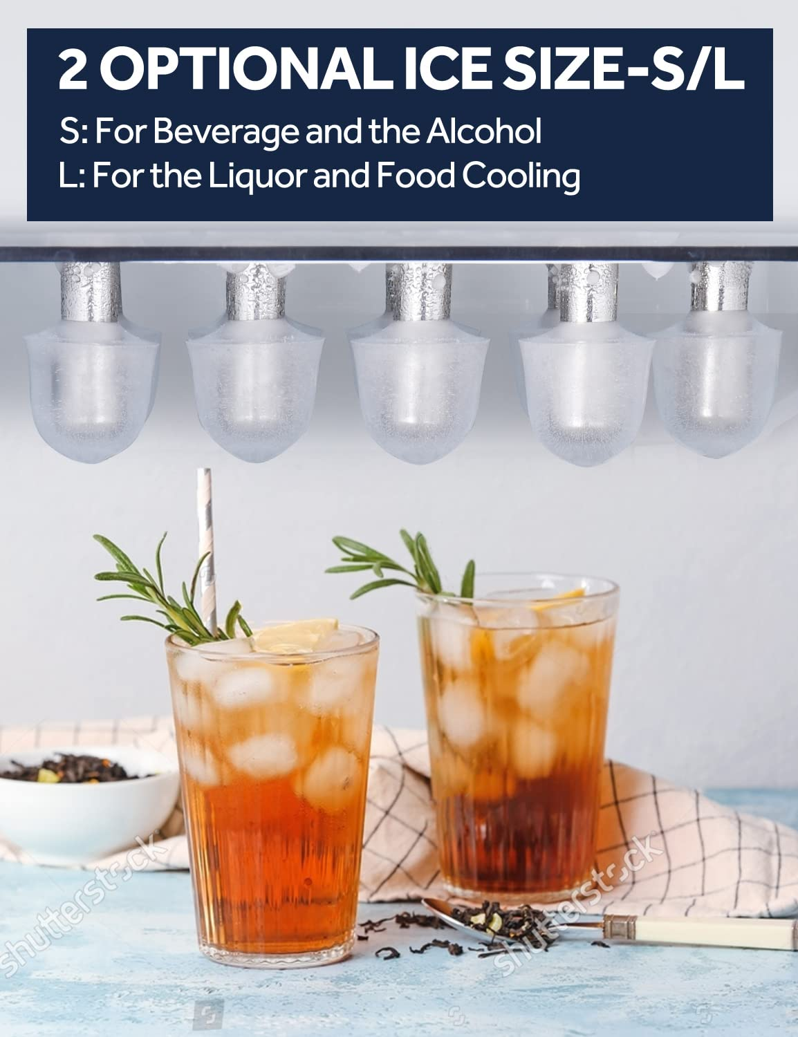 Ice Maker Machine for Countertop, Self-Cleaning Function, 26Lbs/24H Portable Ice Maker, 9 Ice Ready in 6 Mins, Compact Ice Maker with Ice Scoop & Basket for Home Use/Party/Camping (Black)