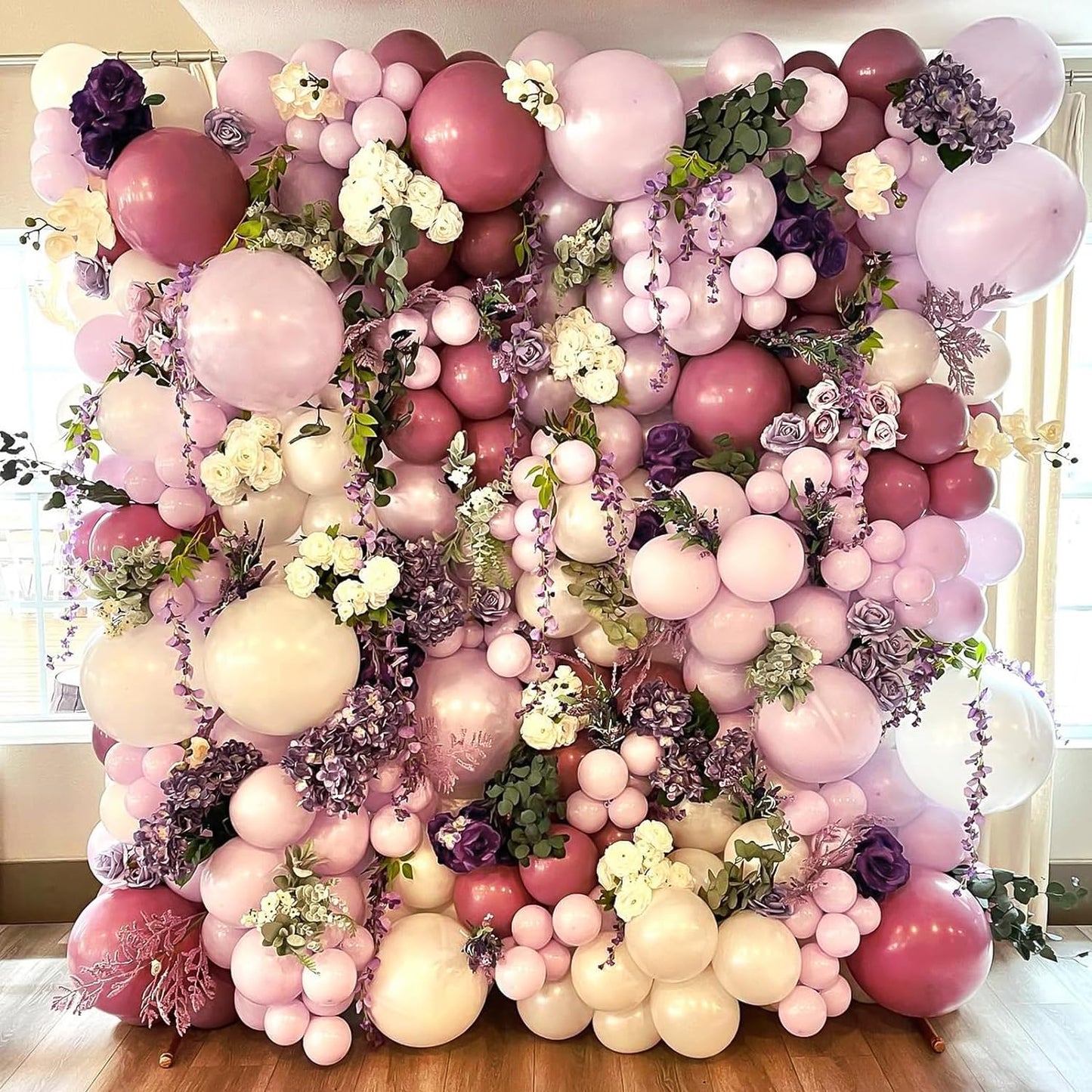 129Pcs Retro Hot Pink Balloons Latex Balloons Different Sizes 18 12 10 5 Inch Party Balloon Kit for Valentine'S Day Birthday Baby Shower Wedding Princess Theme Party Decoration