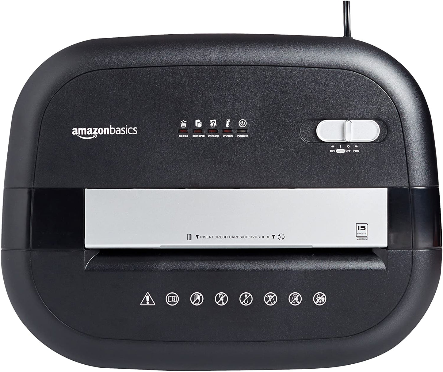 15 Sheet - Original Model Cross Cut Paper, CD Credit Card Office Shredder, Black
