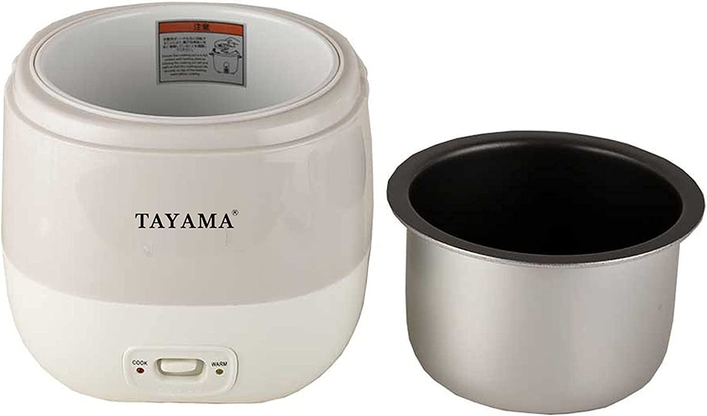 1.5 Cup Portable Mini Rice Cooker, White (TMRC-03R)