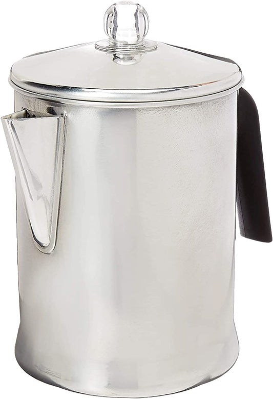 Primula Today Aluminum Stove Top Percolator Maker Durable, Brew Coffee on Stovetop, 9 Cup, Silver