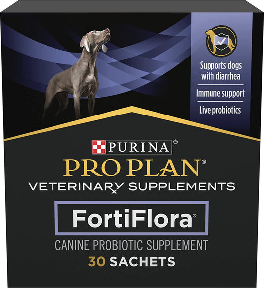 Pro Plan Veterinary Supplements Fortiflora Dog Probiotic Supplement, Canine Nutritional Supplement - (6) 30 Ct. Boxes