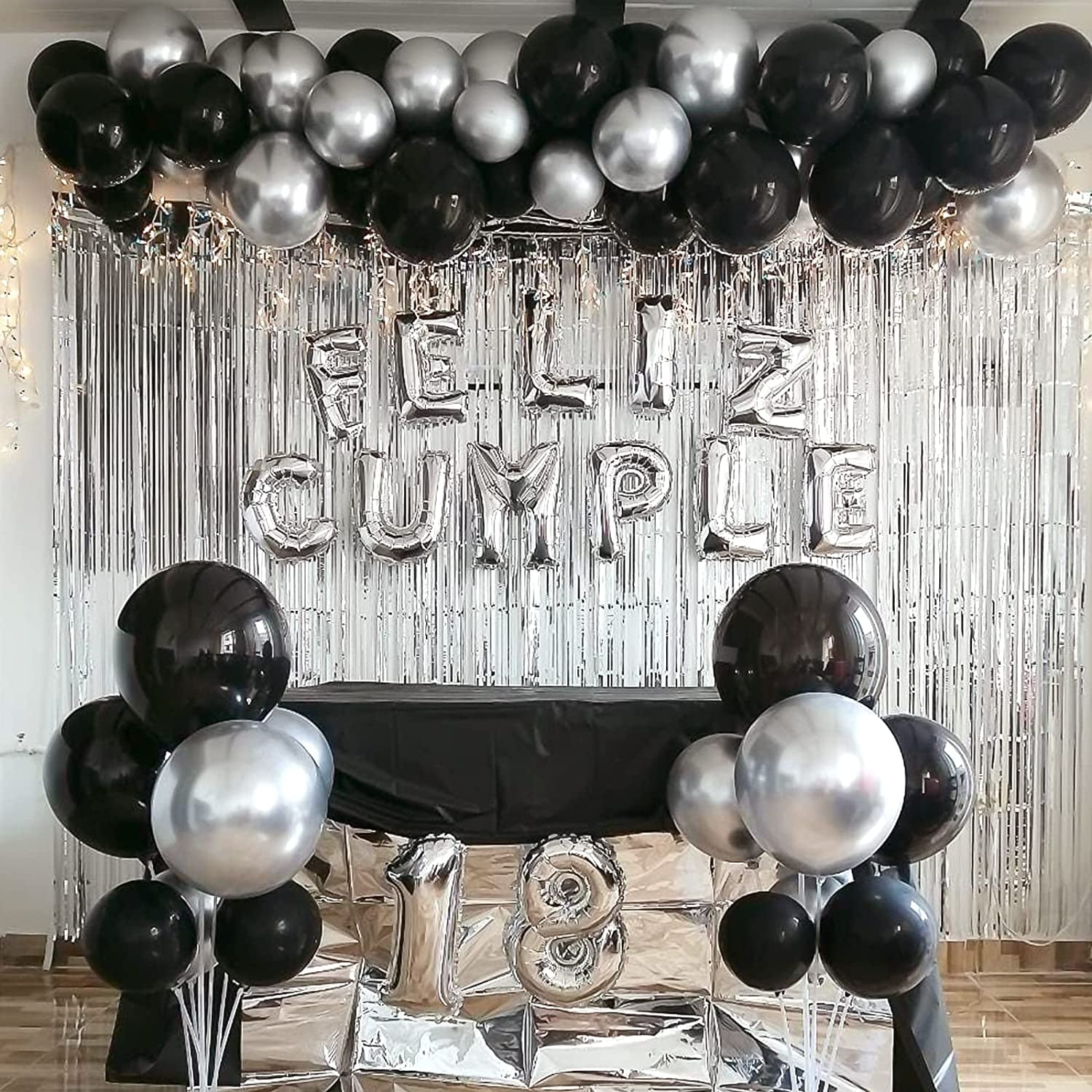 129Pcs Black Balloons Latex Balloons Different Sizes 18 12 10 5 Inch Party Balloon Kit for Birthday Party Graduation Baby Shower Wedding Holiday Balloon Decoration