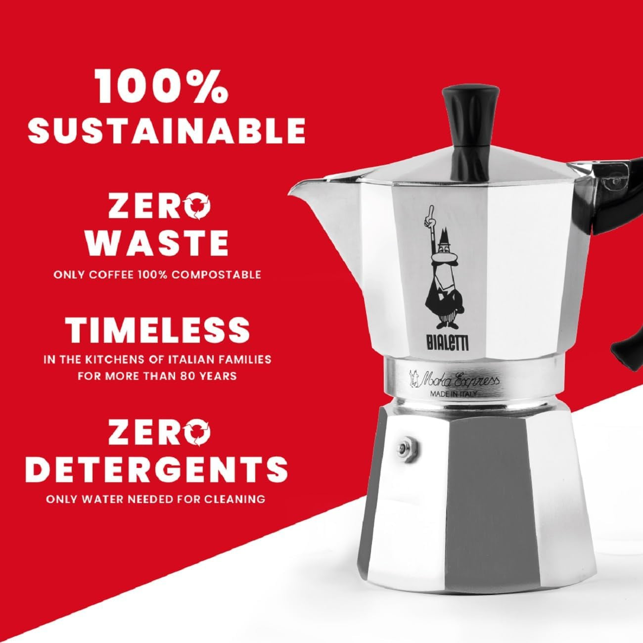 - Moka Espress: Iconic Stovetop Espresso Maker, Makes Real Italian Coffee, Moka Pot 6 Cups (6 Oz), Aluminium, Silver