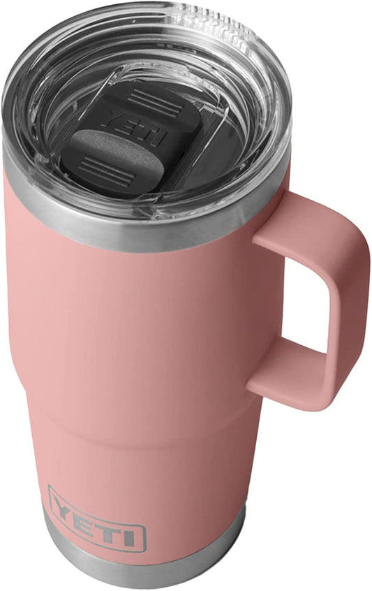 Rambler 20 Oz Travel Mug, Stainless Steel, Vacuum Insulated with Stronghold Lid