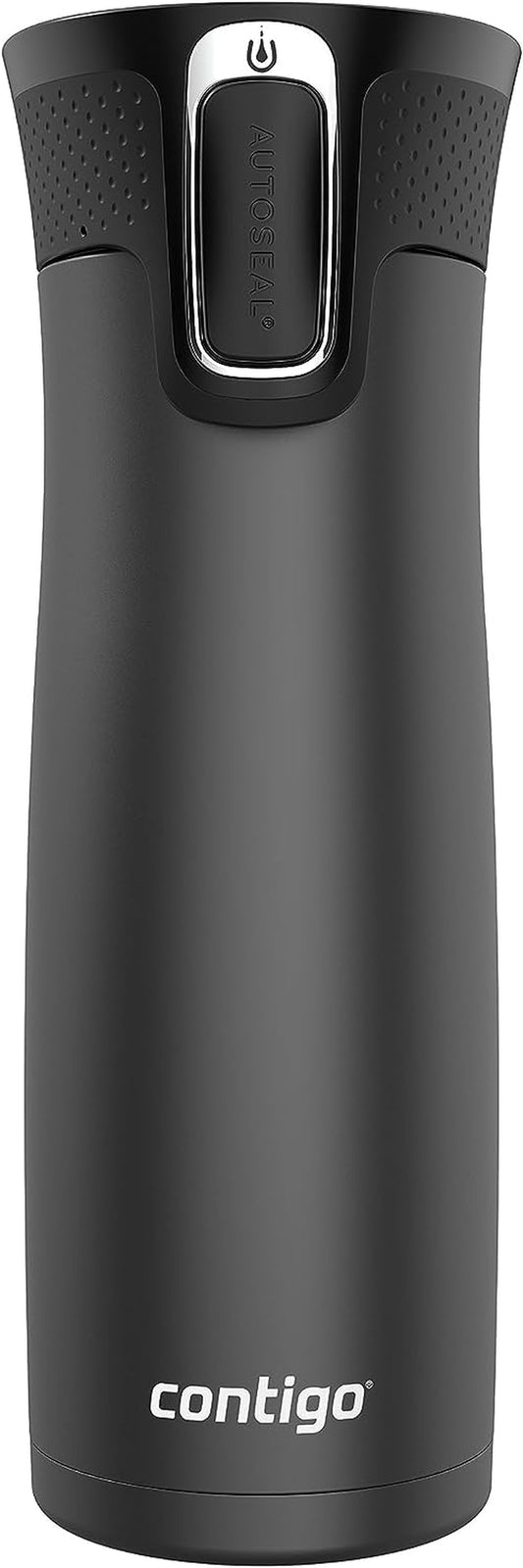 West Loop Stainless Steel Vacuum-Insulated Travel Mug with Spill-Proof Lid, Keeps Drinks Hot up to 5 Hours and Cold up to 12 Hours, 20Oz Licorice Metallic