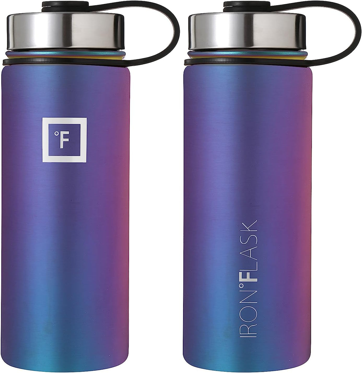 Sports Water Bottle - 18 Oz 3 Lids (Straw Lid), Leak Proof - Stainless Steel Gym & Sport Bottles for Men, Women & Kids - Double Walled, Insulated Thermos, Metal Canteen