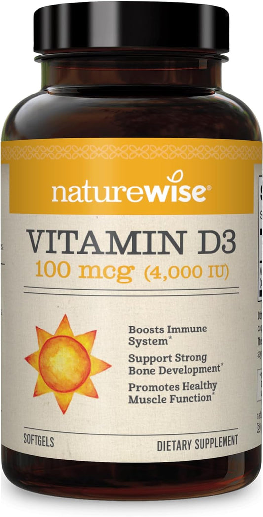 Vitamin D3 4000Iu (100 Mcg) Healthy Muscle Function, and Immune Support, Non-Gmo, Gluten Free in Cold-Pressed Olive Oil, Packaging Vary (Mini Softgel), 360 Count