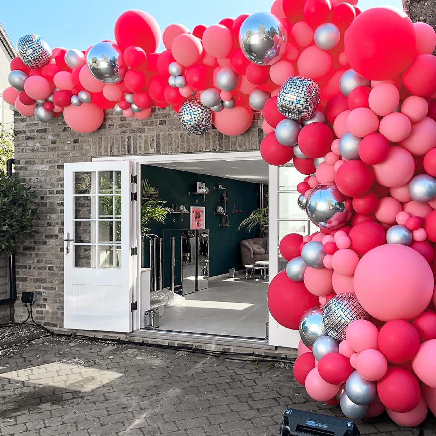 129Pcs Metallic Silver Balloons Latex Balloons Different Sizes 18 12 10 5 Inches Party Balloon Kit for Birthday Party Graduation Baby Shower Wedding Holiday Easter Decoration