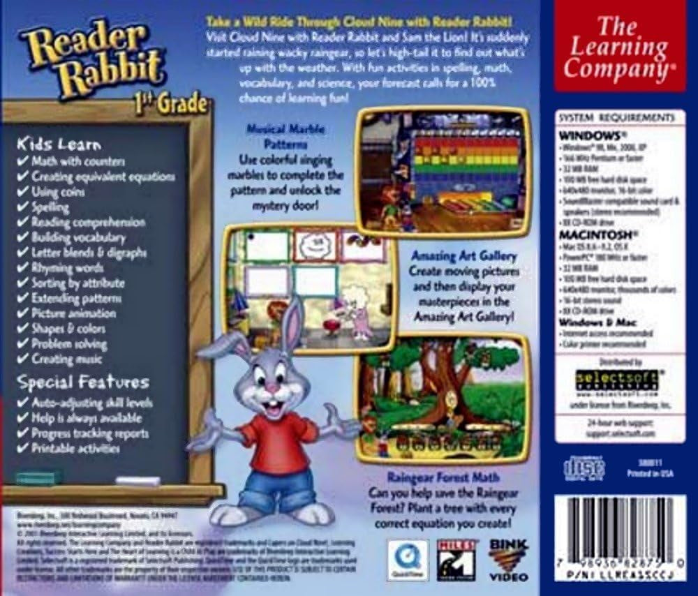 READER RABBIT 1ST GRADE CAPERS on CLOUD NINE