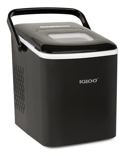 Premium Self-Cleaning Countertop Ice Maker Machine, Handled Portable Ice Maker, Produces 26 Lbs. in 24 Hrs. with Ice Cubes Ready in 6-8 Minutes, Comes with Ice Scoop and Basket