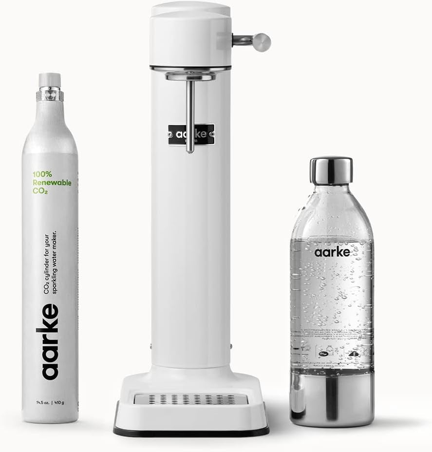 - Carbonator III Premium Carbonator - Sparkling & Seltzer Water Soda Maker Soda Maker with PET Bottle (White, with CO2 Cylinder)
