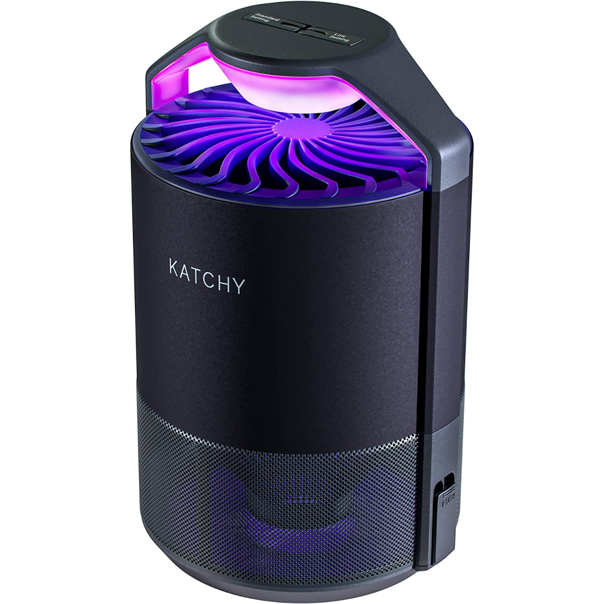 Indoor Insect Trap - Catcher & Killer for Mosquito, Gnat, Moth, Fruit Flies - Non-Zapper Traps for Buzz-Free Home - Catch Flying Insect Indoors with Suction, Bug Light & Sticky Glue (Black)