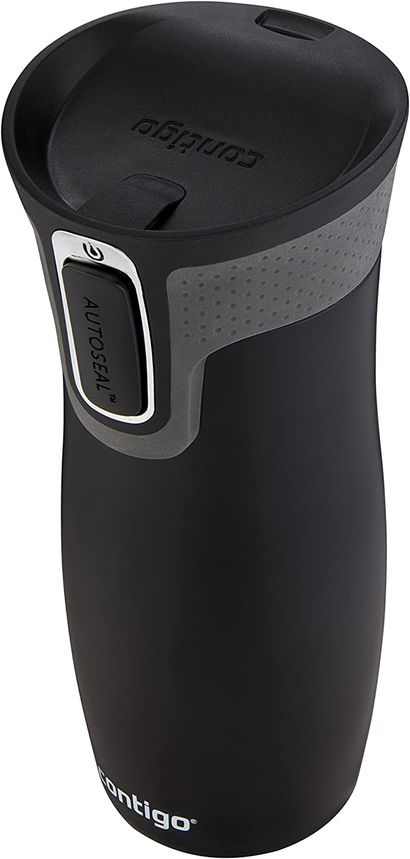West Loop Stainless Steel Vacuum-Insulated Travel Mug with Spill-Proof Lid, Keeps Drinks Hot up to 5 Hours and Cold up to 12 Hours, 16Oz Matte Black
