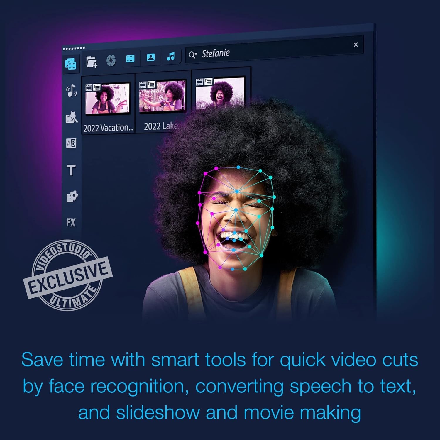 Videostudio Ultimate 2023 | Video Editing Software with Premium Effects Collection | Slideshow Maker, Screen Recorder, DVD Burner [PC Key Card]