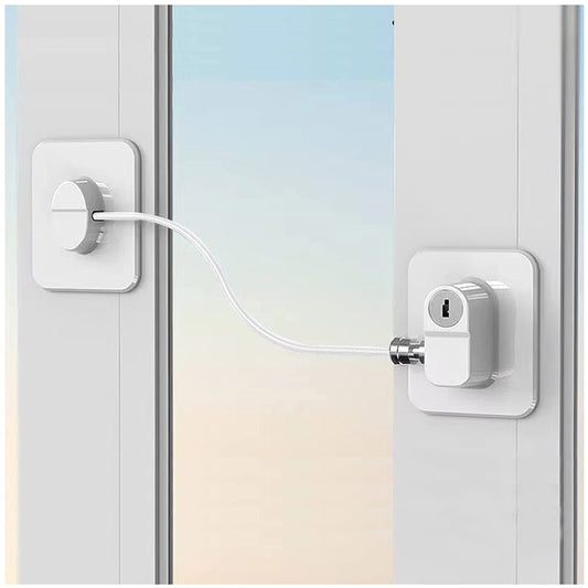 Refrigerator Lock Fridge Freezer Door Lock, Child Proof Refrigerator Door Lock for Kitchen Refrigerator, Cabinets and Drawers, Closets, Windows, Doors-No Tools Need or Drill (White)