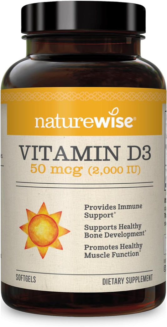Vitamin D3 2000Iu (50 Mcg) Healthy Muscle Function, and Immune Support, Non-Gmo, Gluten Free in Cold-Pressed Olive Oil, Packaging Vary ( Mini Softgel), 360 Count(Pack of 1)