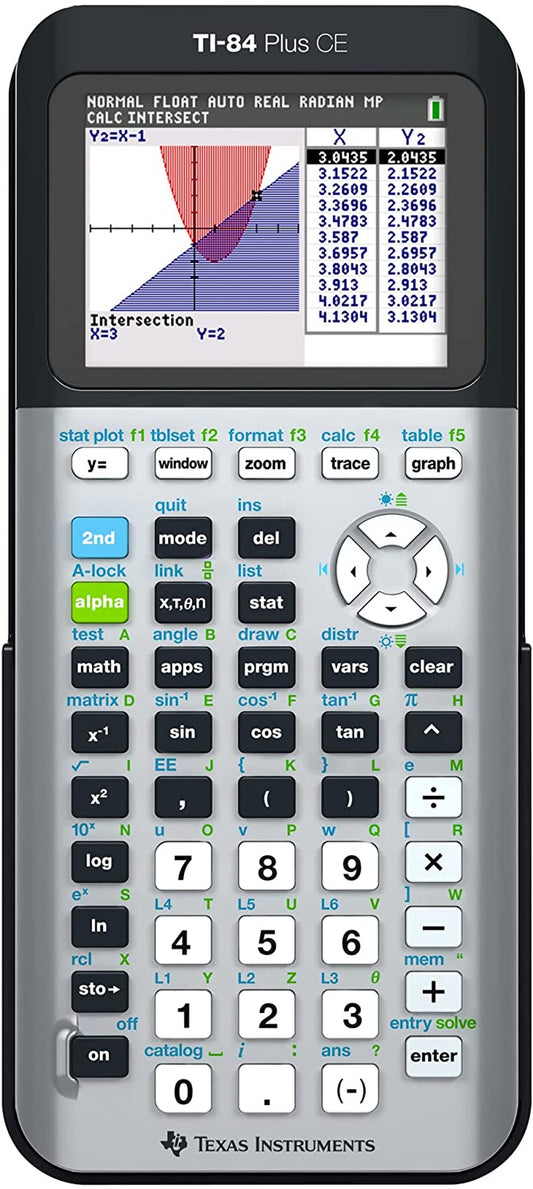 TI-84 plus CE Color Graphing Calculator, Galaxy Gray (Metallic)