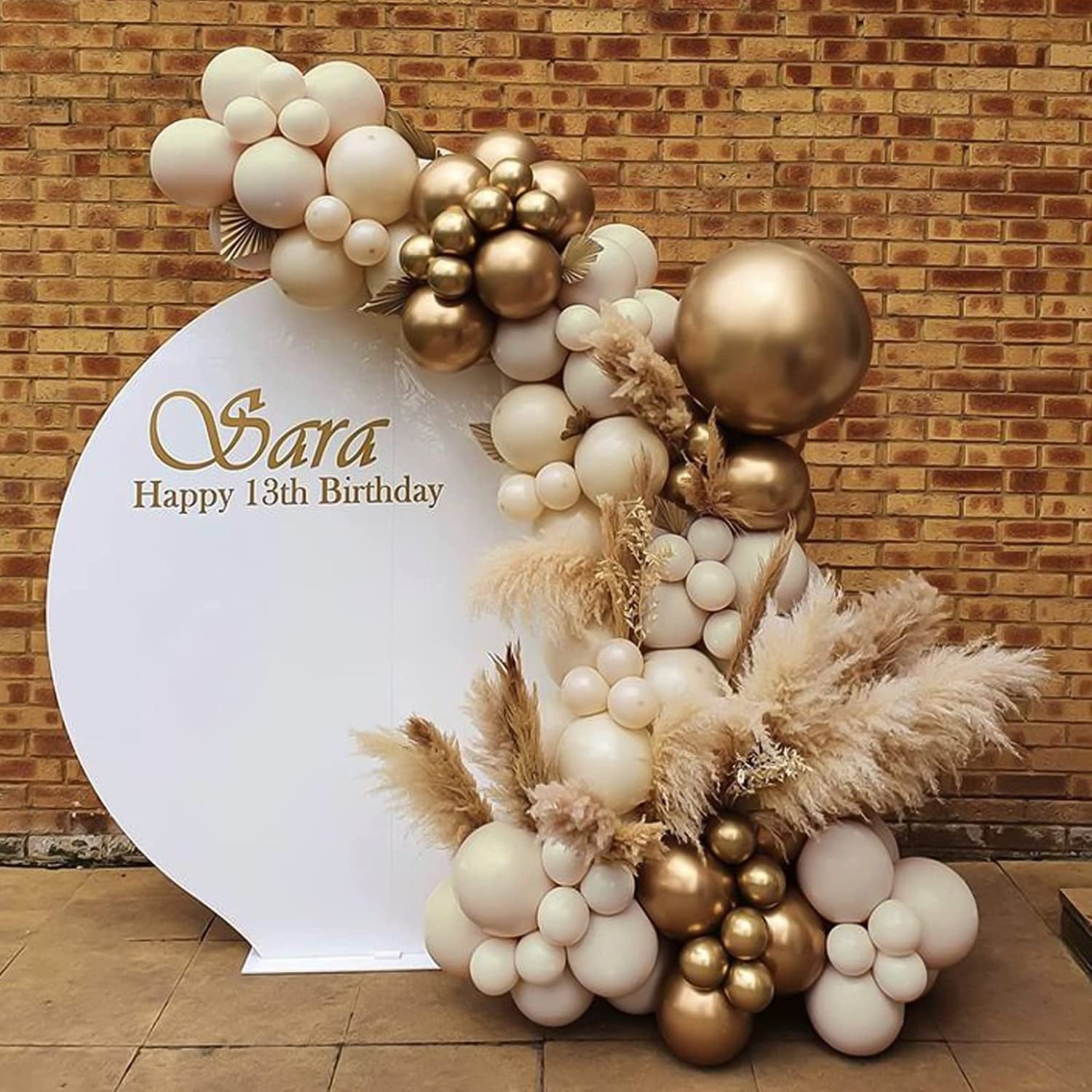 129Pcs Sand White Balloons Different Sizes 18 12 10 5 Inches for Garland Arch, Premium White Latex Balloons for Birthday Party Graduation Wedding Anniversary Baby Shower Party Decoration