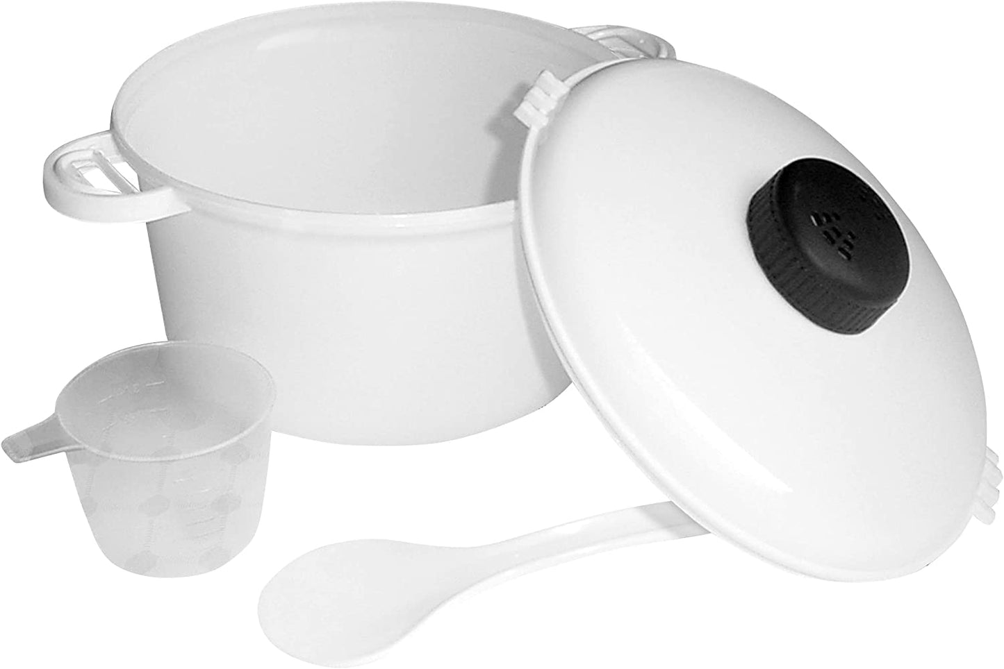 - 2.6 Qt. Microwave Pressure Cooker - Non-Stick Surface and Locking Lid - Cooks up to 12 Cups of Cooked Rice (6 Cups Uncooked)
