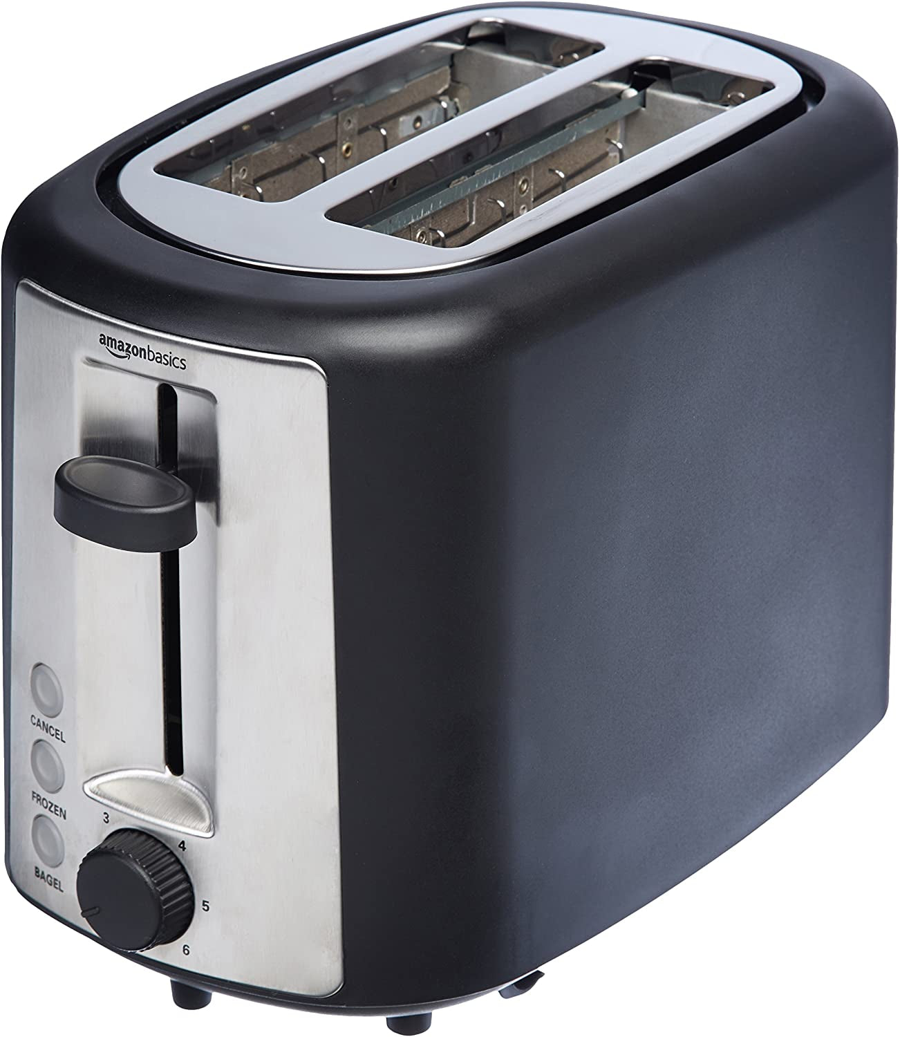 2 Slice, Extra-Wide Slot Toaster with 6 Shade Settings, Black & Silver
