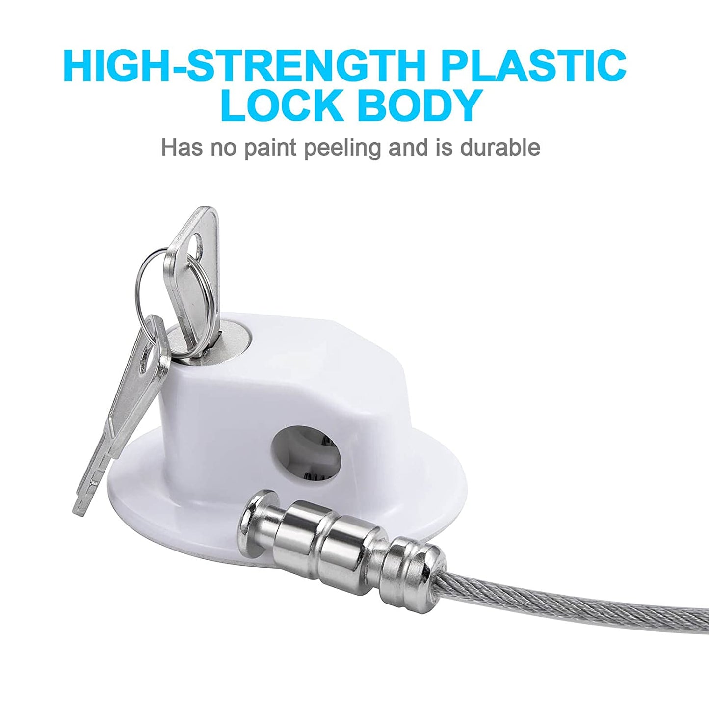 2 Pcs Fridge Lock, Refrigerator Lock for Children, Mini Fridge Locks for Kids, Freezer Lock, Used in Refrigerator Door, Cabinets, Drawers, Toilet Seat (Pads Size: 2.1 X 1.5 In)