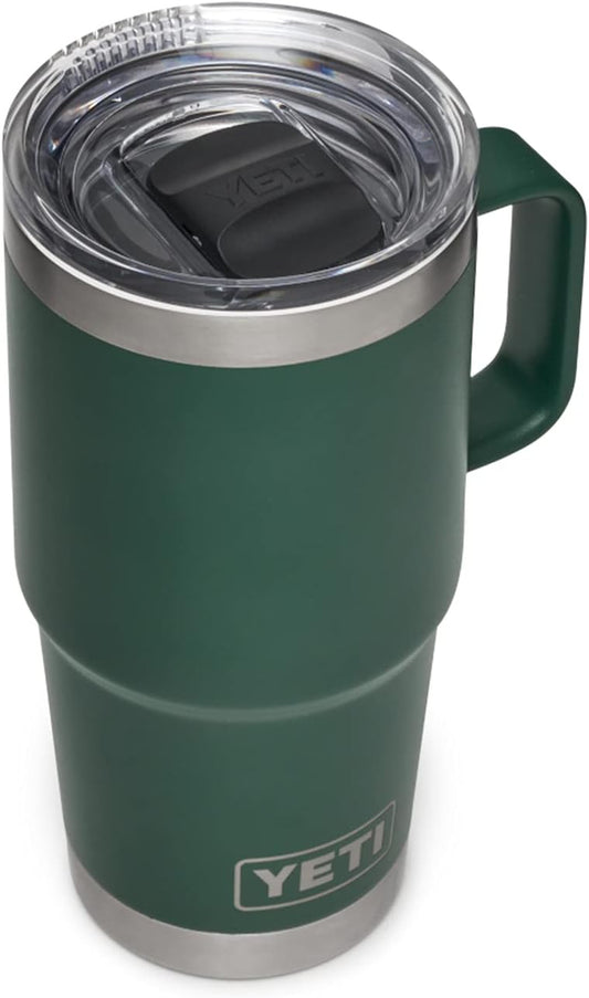 Rambler 20 Oz Travel Mug, Stainless Steel, Vacuum Insulated with Stronghold Lid