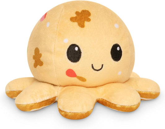 - the Original Reversible Octopus Plushie - Gingerbread - Cute Sensory Fidget Stuffed Animals That Show Your Mood
