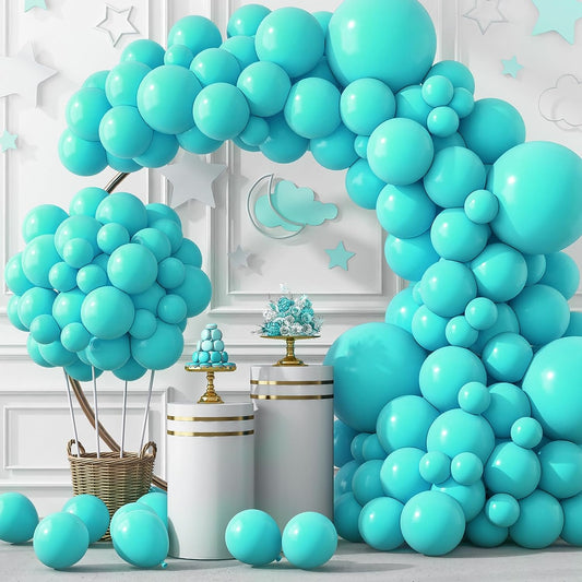 129Pcs Teal Blue Balloons Different Sizes 18 12 10 5 Inch Latex Turquoise Teal Balloon Garland Arch for Party Decoration Birthday Wedding Engagements Anniversary Baby Shower Party Supplies
