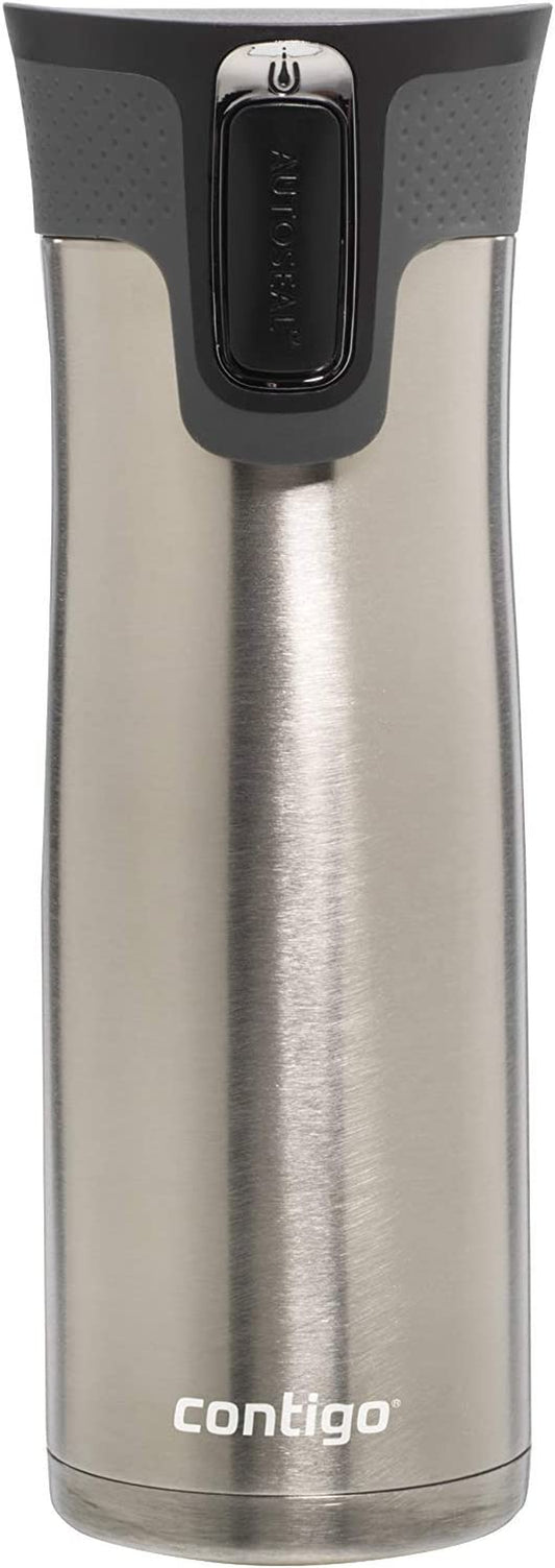West Loop Stainless Steel Vacuum-Insulated Travel Mug with Spill-Proof Lid, Keeps Drinks Hot up to 5 Hours and Cold up to 12 Hours, 24Oz Steel