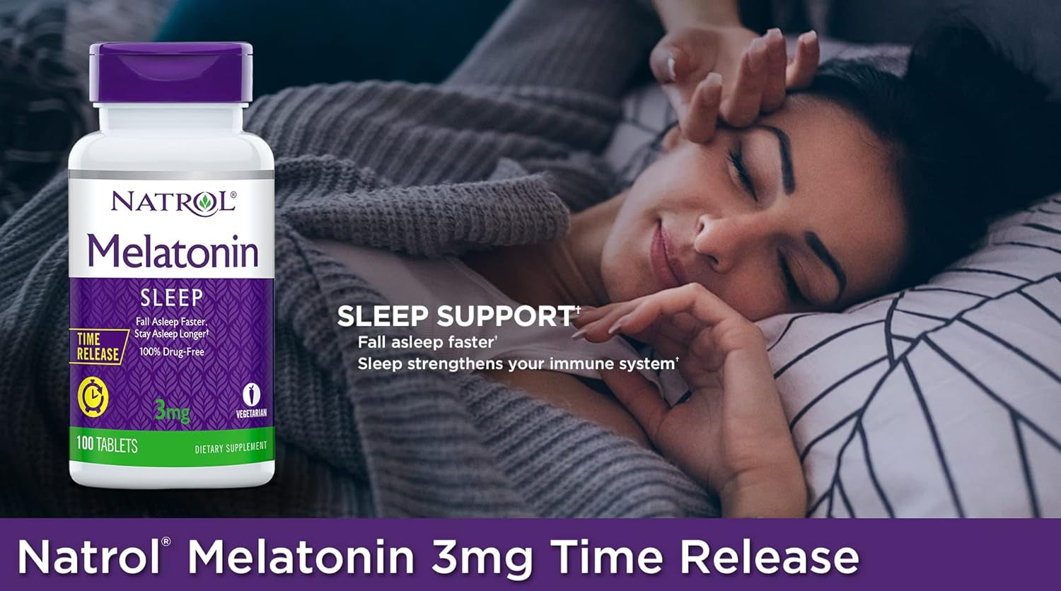 Melatonin Time Release, 3 Mg, 100 Tablets