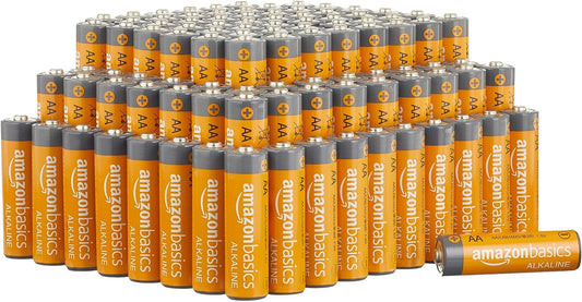 100-Pack AA Alkaline High-Performance Batteries, 1.5 Volt, 10-Year Shelf Life