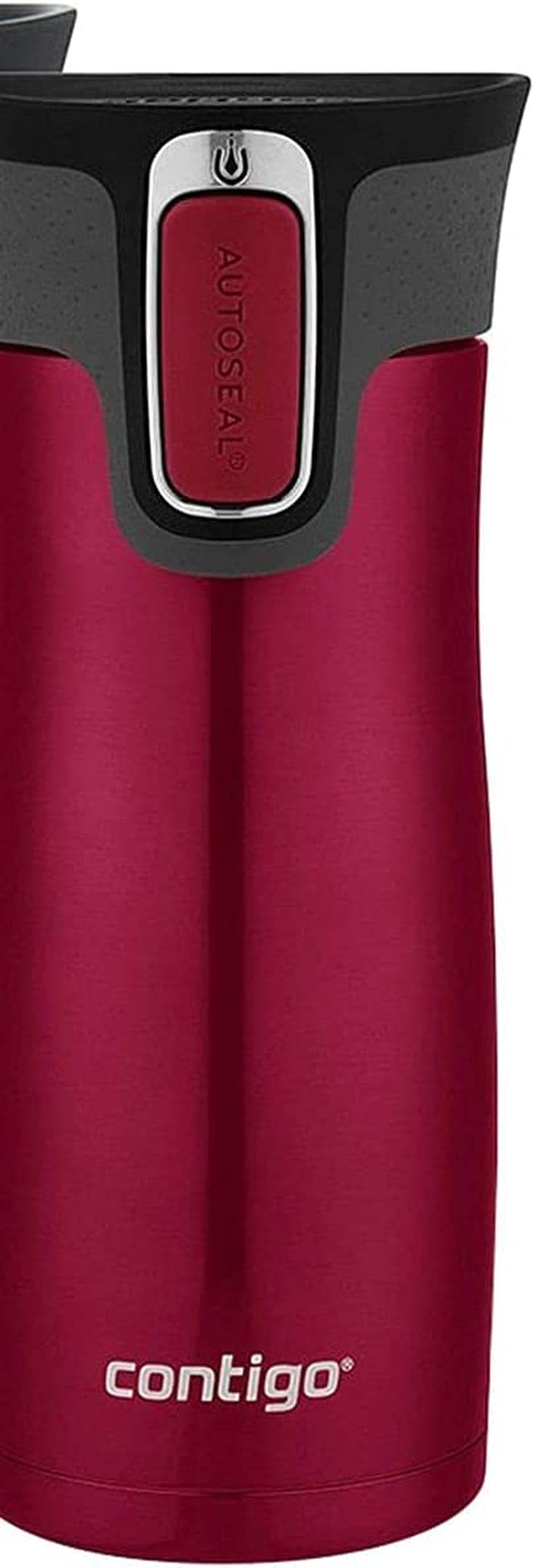 West Loop Stainless Steel Vacuum-Insulated Travel Mug with Spill-Proof Lid, Keeps Drinks Hot up to 5 Hours and Cold up to 12 Hours, 16Oz 2-Pack, Very Berry & Steel
