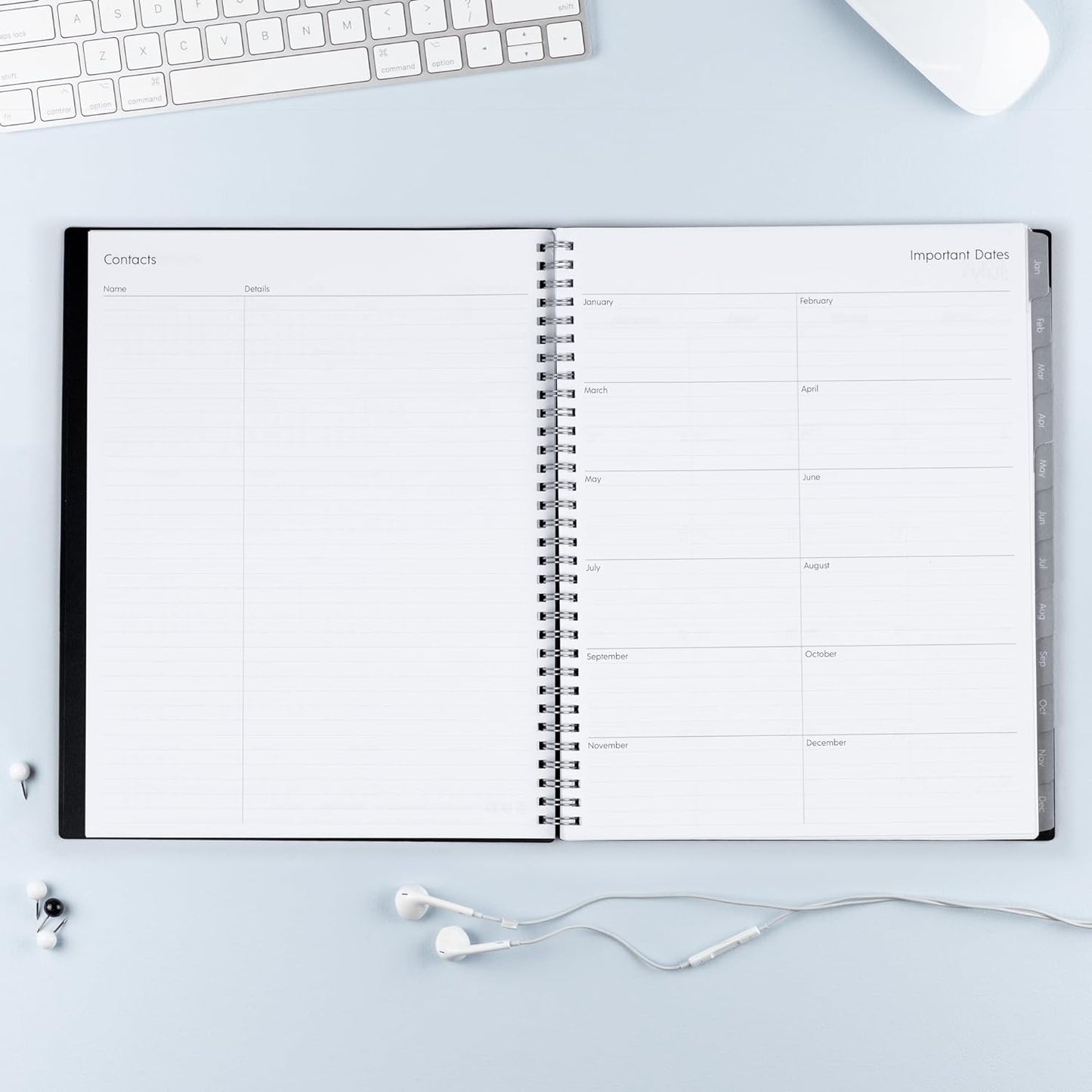 2024 Weekly and Monthly Planner, January - December, 8.5" X 11", Flexible Cover, Wirebound, Enterprise (144725)