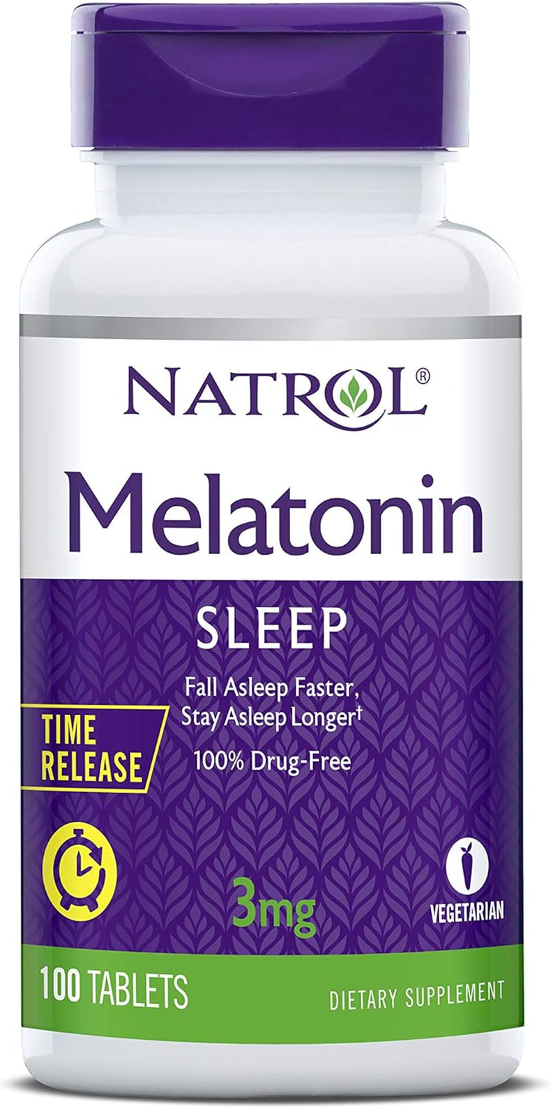 Melatonin Time Release, 3 Mg, 100 Tablets