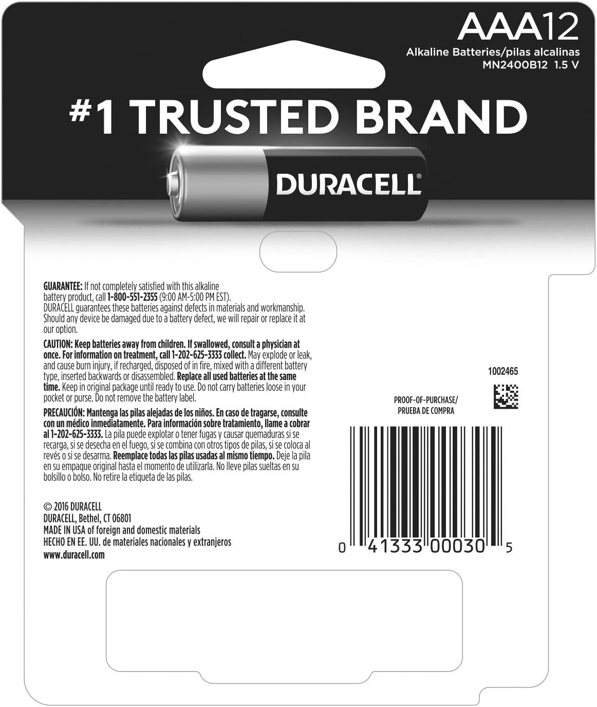 - Coppertop AAA Alkaline Batteries - Long Lasting, All-Purpose Triple a Battery for Household and Business - 12 Count