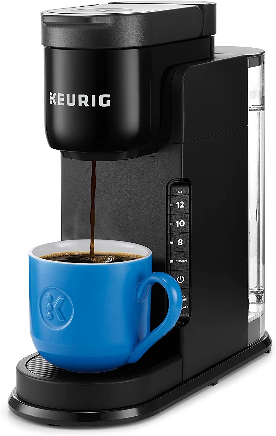K-Express Coffee Maker, Single Serve K-Cup Pod Coffee Brewer, Black, 12.8” L X 5.1” W X 12.6” H