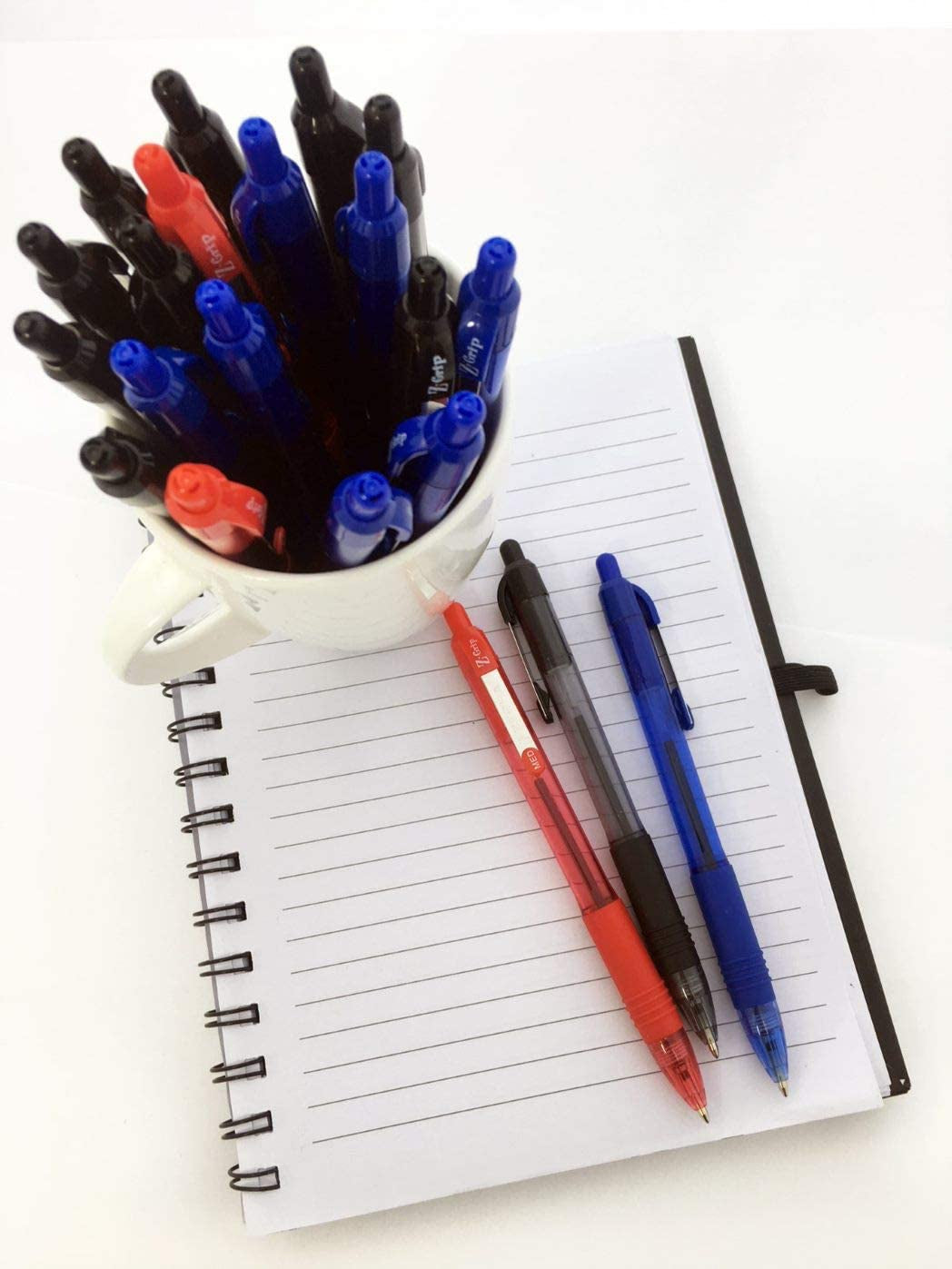 Z-Grip Medium Point Retractable Ballpoint Pens, 24 Blue Ink Pens