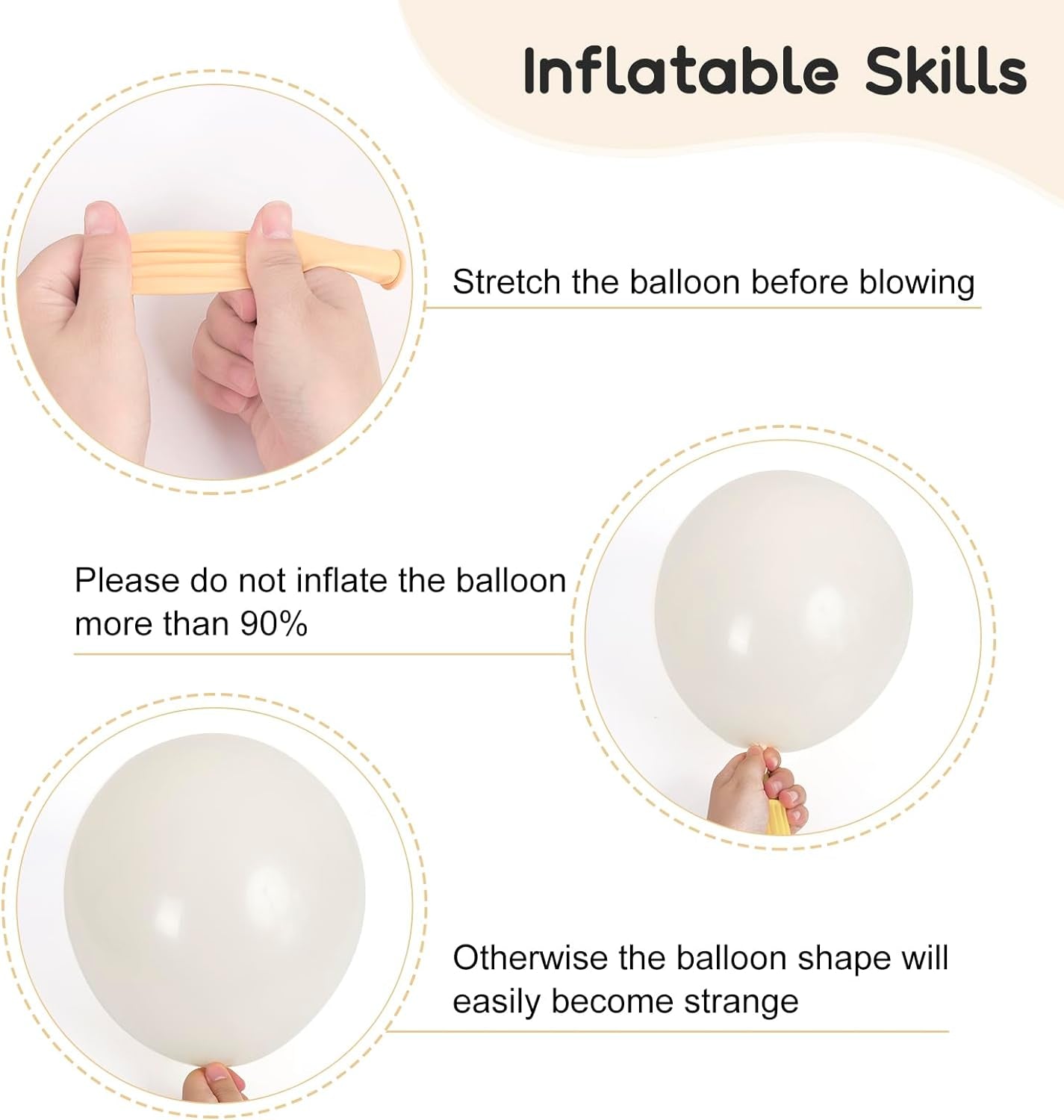 129Pcs Ivory White Balloons Different Sizes 18 12 10 5 Inch Latex Balloon Garland Arch for Party Decoration Birthday Gender Reveal Wedding Anniversary Baby Shower Party Supplies