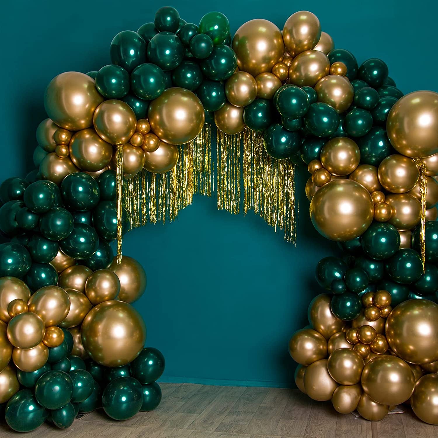 129Pcs Metallic Gold Balloons Latex Balloons Different Sizes 18 12 10 5 Inch Party Balloon Kit for Birthday Party Graduation Baby Shower Wedding Holiday Balloon Decoration