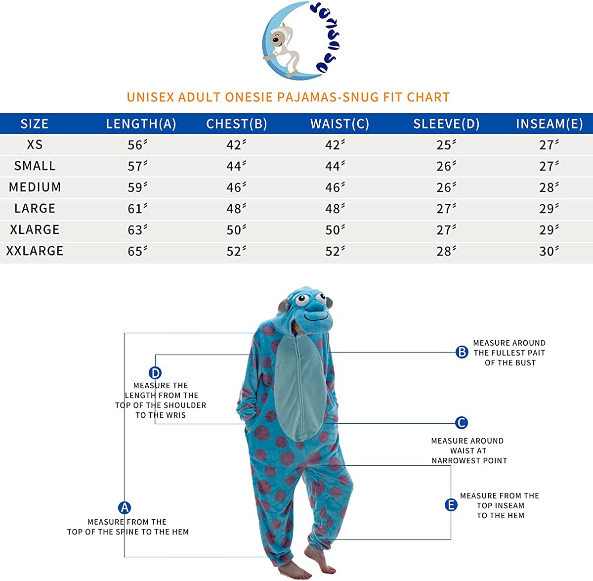 Snug Fit Unisex Adult Onesie Pajamas, Flannel Cosplay Animal One Piece Halloween Costume Sleepwear Homewear